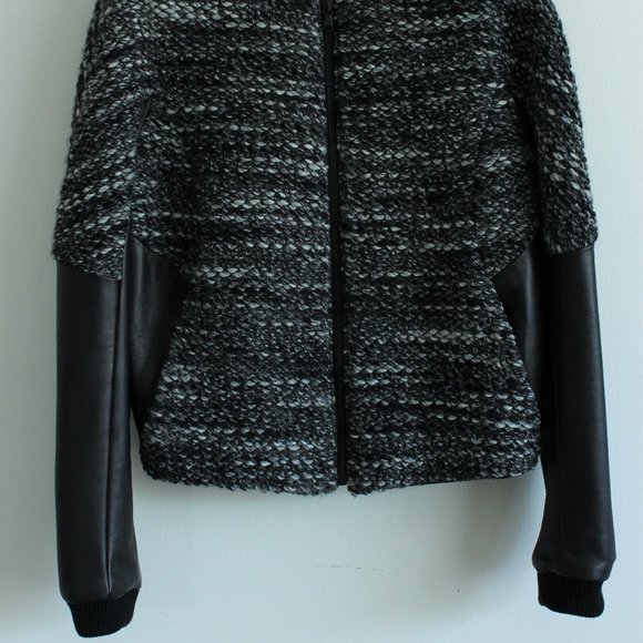 Wool and Leather Bomber - Picture 2 of 6